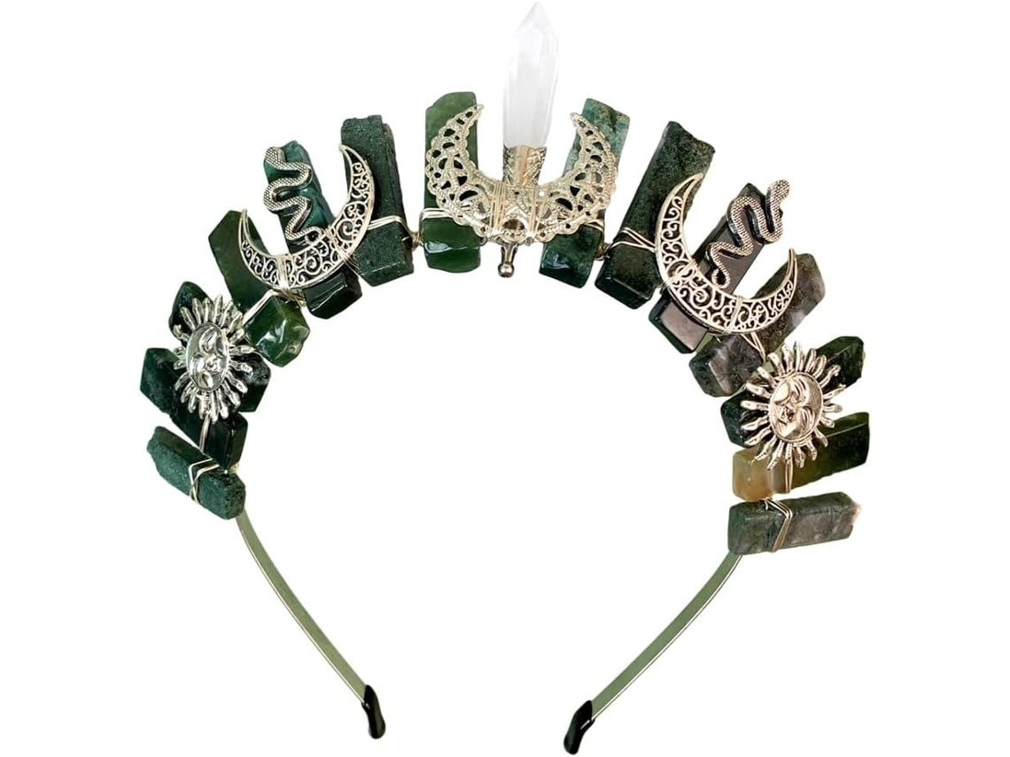 Tiara Delicada em Estilo Barroco, Feita em Quartzo Natural, para Meninas. Design Elegante, Ideal para Desfiles e Festas. SFUSHOS
