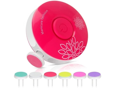 Cortador de unhas elétrico para bebês, conjunto de manicure para recém-nascidos, lixa de unhas para crianças, 6 cabeças de moagem substituíveis KAKOO