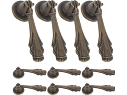 Conjunto De 10 Puxadores Vintage Em Liga Zinco Com Design Funcional Furo Único, Ideais Para Portas De Armários E Móveis