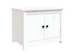 Mesa de Centro 71x49x55 Cm Pinho Maciço Branco MAISON EXCLUSIVE