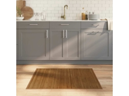 Vidaxl Tapete Retangular 80x100 Cm Bambu Castanho