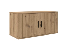 Conjunto 3 Solução De Armazenamento De Parede Vidaxl Castanho Derivados De Madeira (80 X 34,5 X 40 Cm)