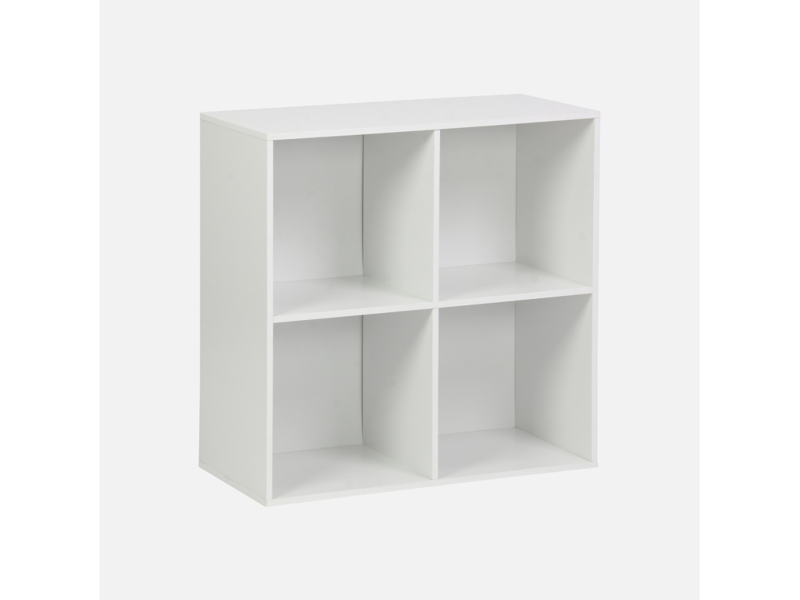 Estante com 4 Compartimentos, Cor Branco Sweeek