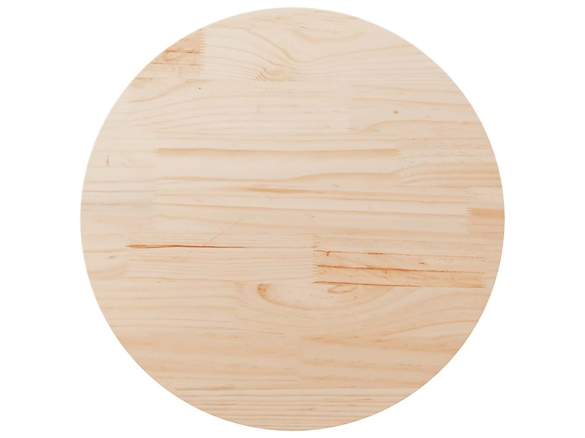 Vidaxl Tampo De Mesa Pinho Maciço Ø90x2,5 Cm
