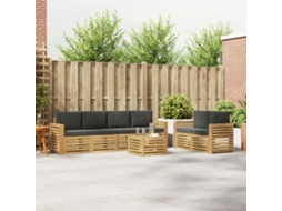 Vidaxl Conjunto De Sofás Para Exterior 7 Pcs Branco E Antracite