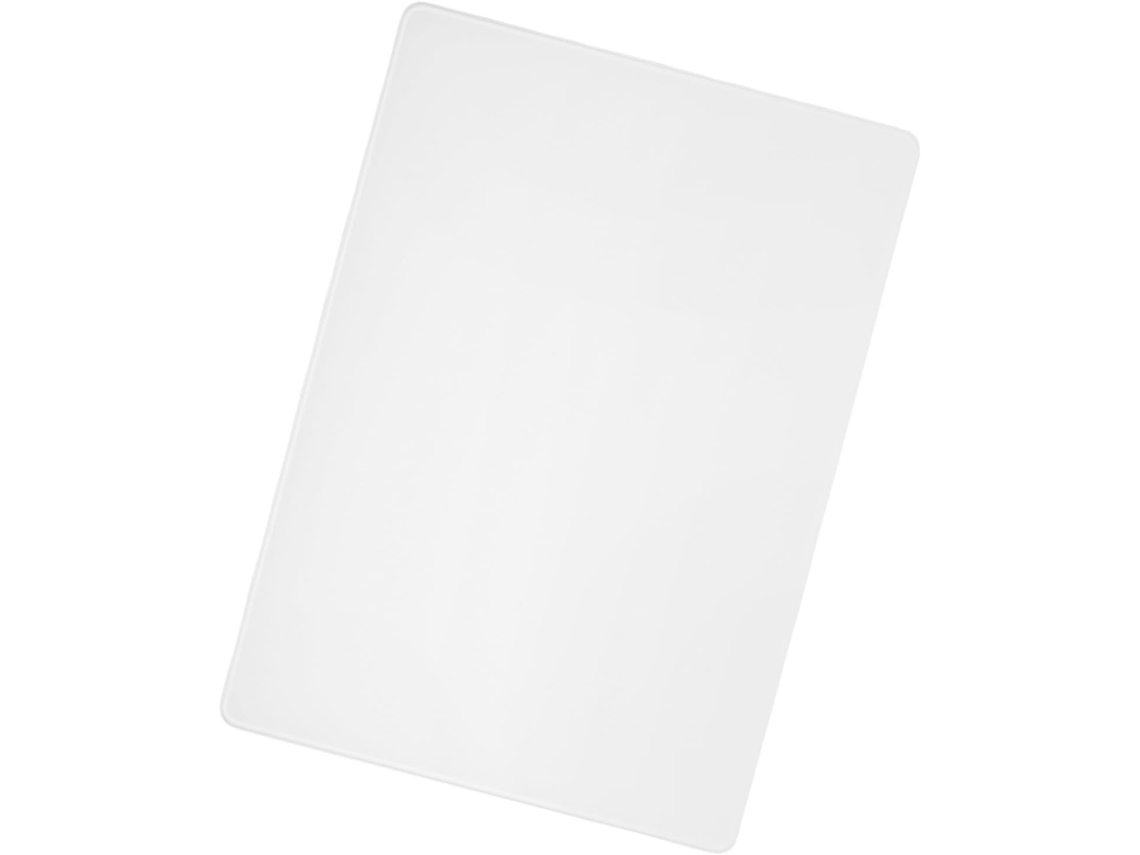 Mousepad Com Base Estável, Branco, Antiderrapante, Vidro Temperado