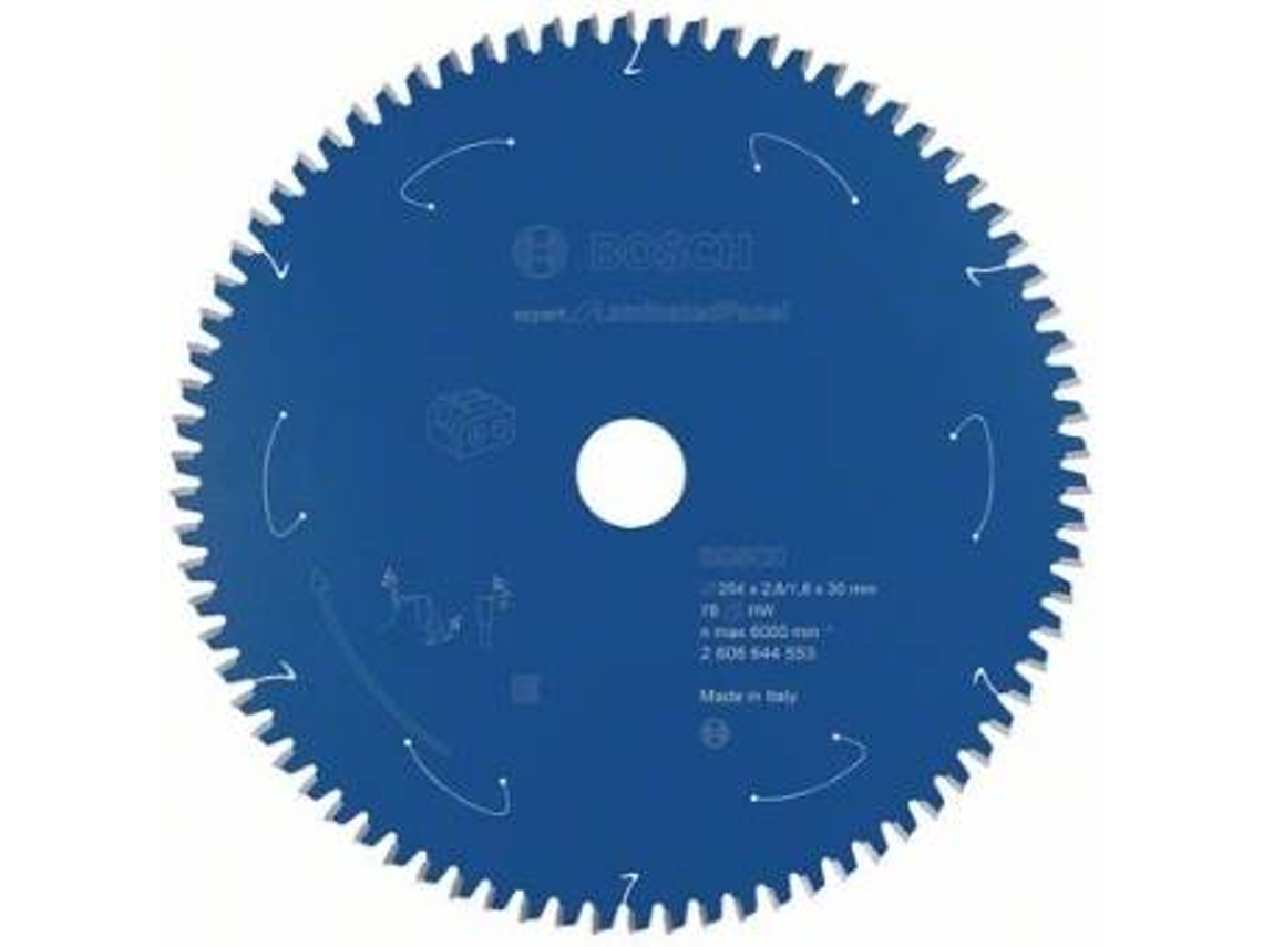 Disco de Serra Circular BOSCH Para Serra Sem Fios Expert para Painel Laminado 254x2.6/1.8x30 T78 para Serras Bancada