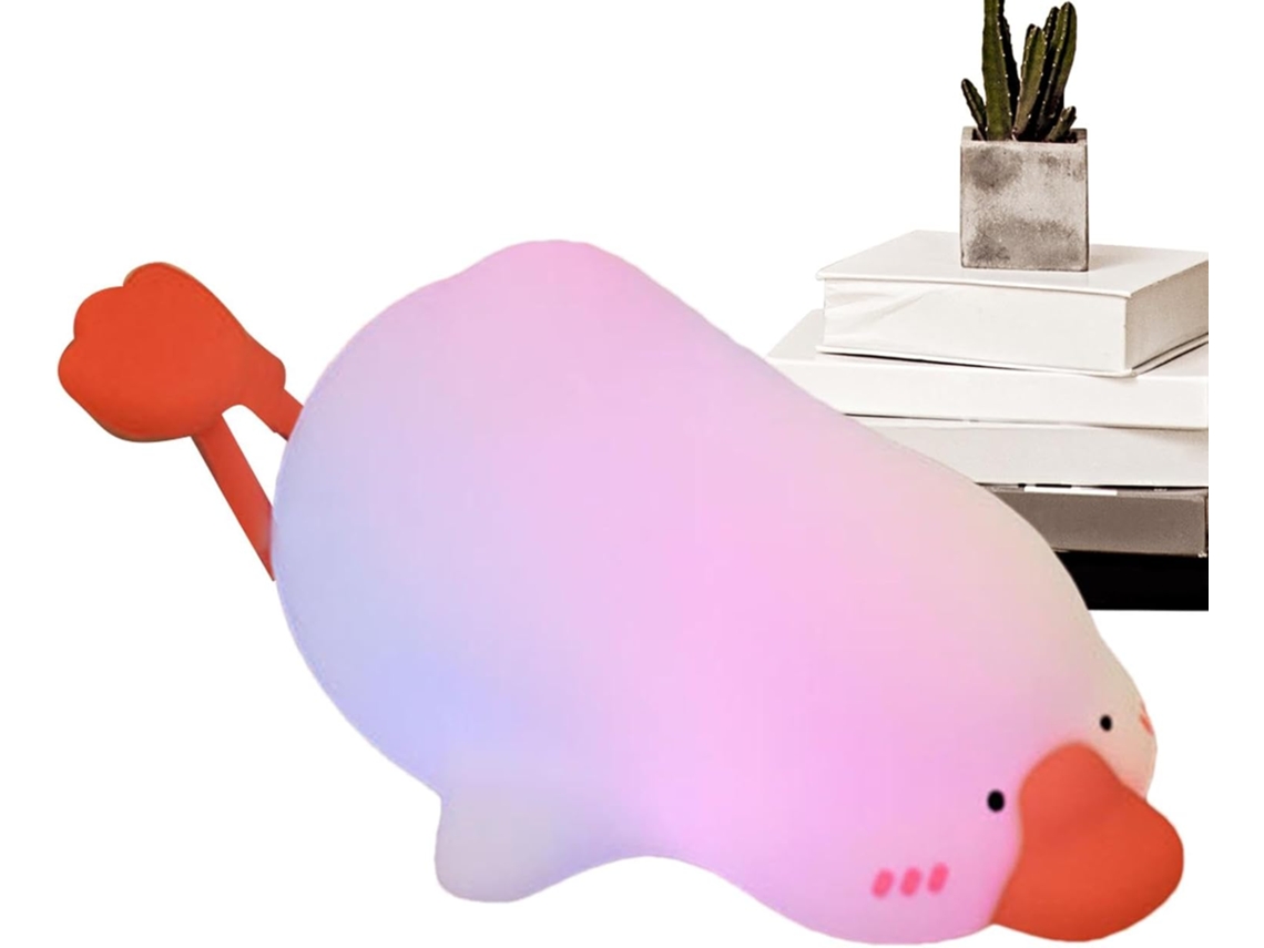Luminária noturna de silicone, formato de animal, macia, USB.
