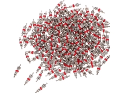 200 unidades de núcleos de válvulas pneumáticas de zinco vermelho, fáceis de instalar.