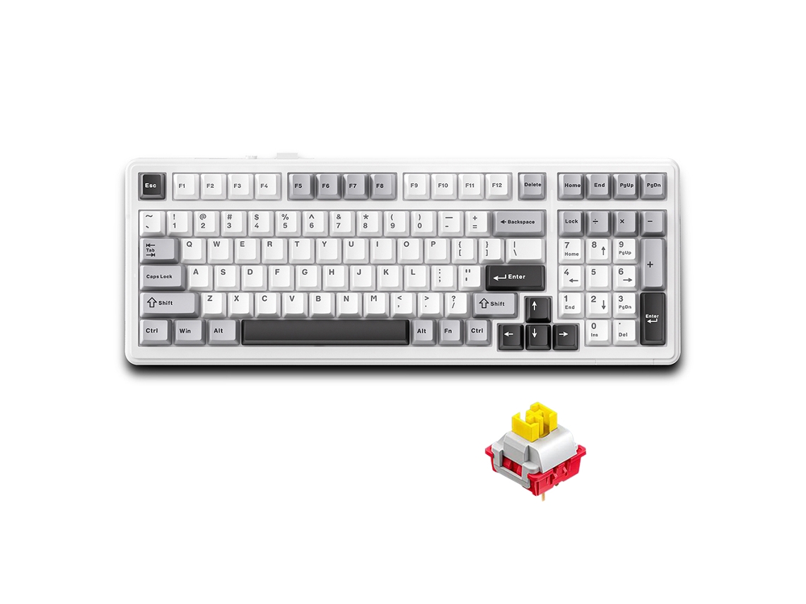 Teclado Mecânico Aula F99 Teclado Sem Fio Com Montagem Em Junta E Conectividade Tri Mode Teclado Para Jogos De 99 Teclas Com Baixo Atraso E Efeito De