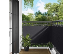 Vidaxl Tela De Varanda 90 X 200 Cm Tecido Oxford Retangular Preto