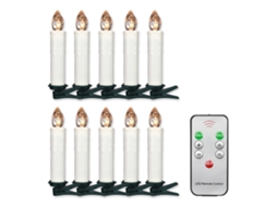 Velocas Led Taper Com Controlo Remoto Velas De Bateria Candelabros Led