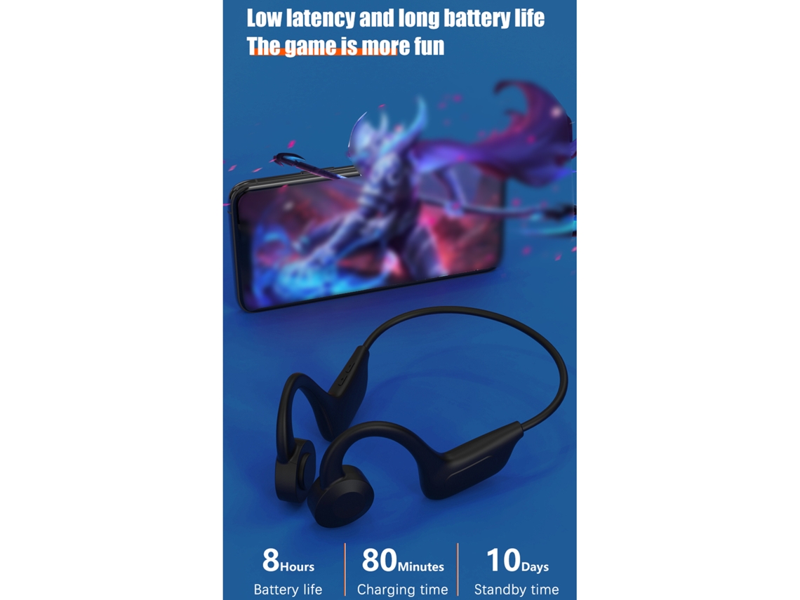 Fones de Ouvido LAXISCREED Bluetooth Condução Óssea