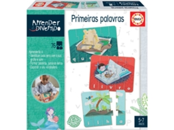 Jogo Educativo EDUCA Primeiras Palavras PT (Idade Mínima: 5 Anos - 22,5 x 22,5 x 4,7 cm)