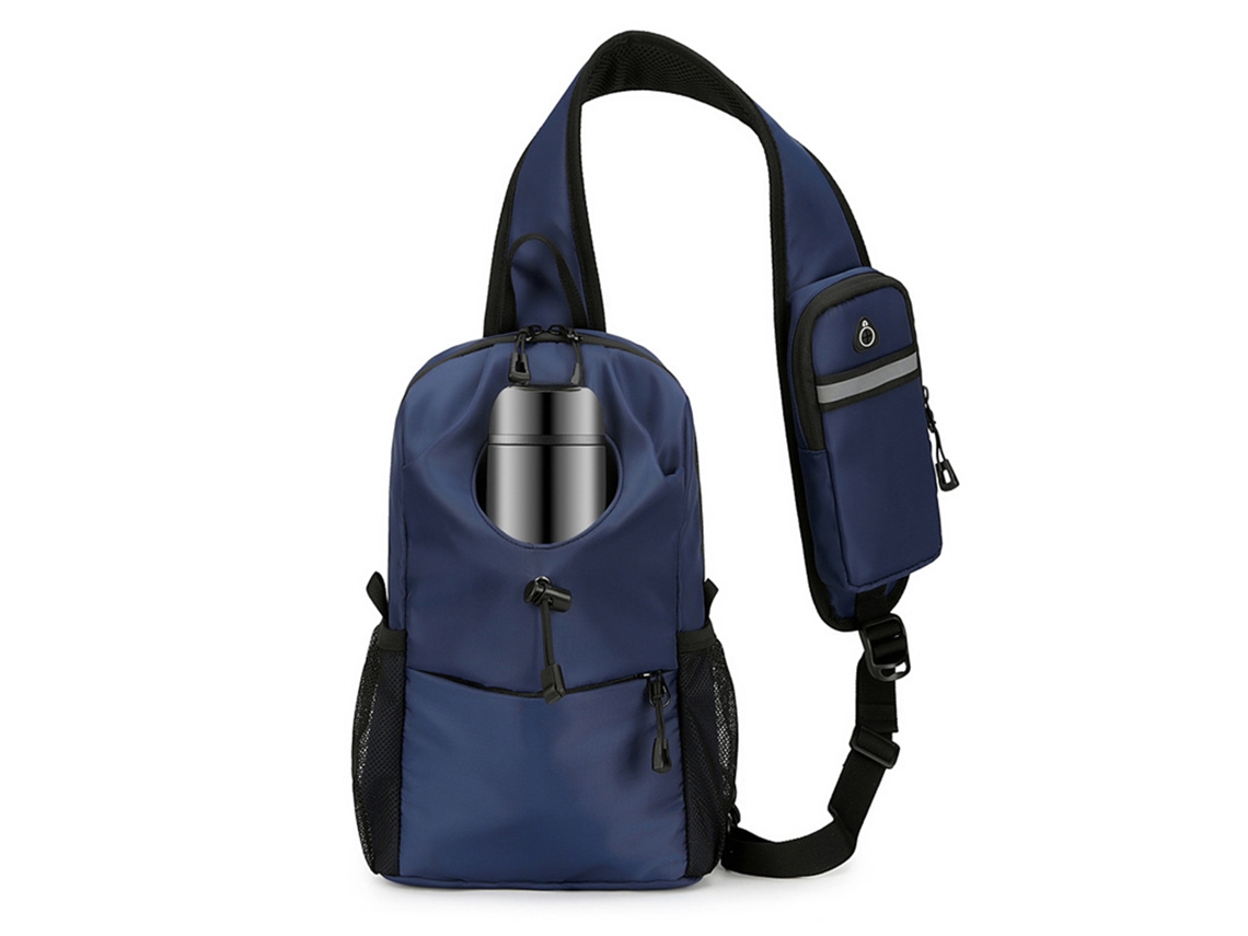 Mochila Transversal À Tracção com Múltiplas Bolsas Impermeável Leve