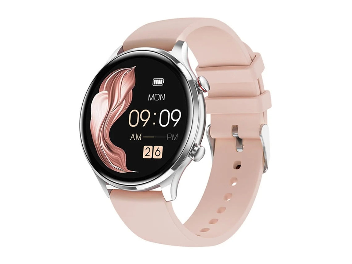 Smartwatch com Bluetooth, chamadas, vários modos de esportes, reprodução de música e design moderno, rosa Bestvite
