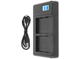 Carregador de bateria de câmera 2026 Li-50b com tela LCD, slot duplo, portátil