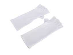 Luva Anti Uv Para Secador De Unhas Led Luvas Proteção Contra Radiação Ferramenta De Unhas Branca 1 Par
