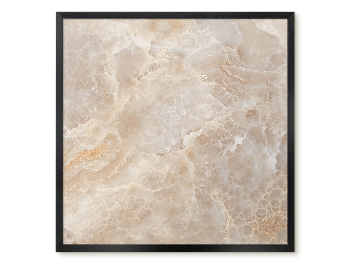 Quadro de vidro magnético com estampa de mármore preto para hall de entrada (50x50 cm)