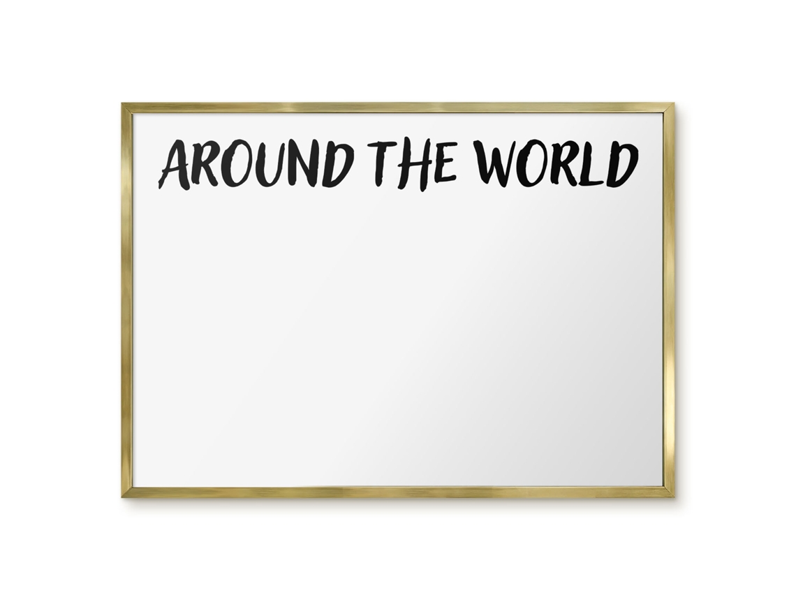 Magnetic Wall Board Around The World For The Office Espelharte (70x50 Cm)