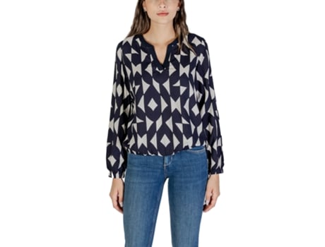 T-shirt De Mulher Street One Blouses Blue Viscose Azul (34)