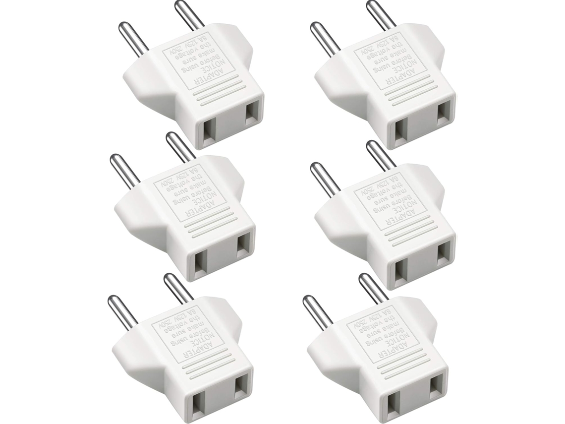 Adaptador Eua Para Ue, Branco