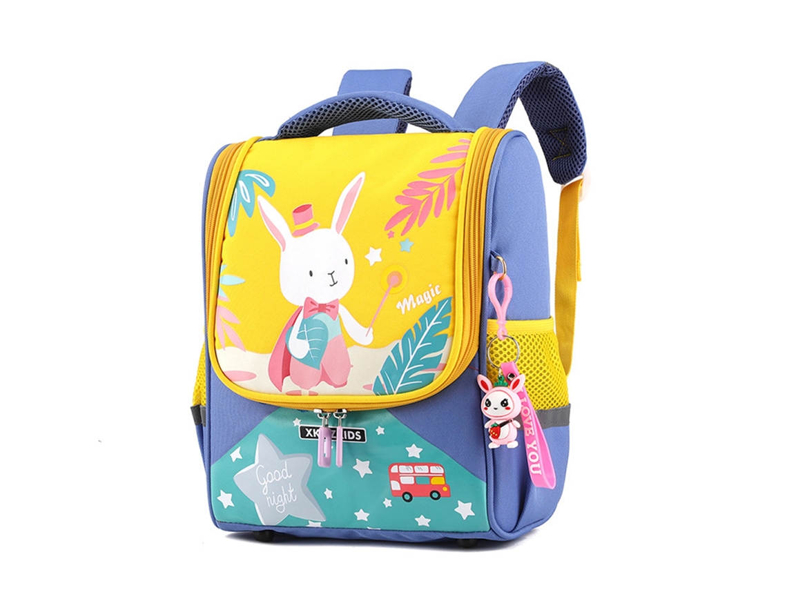 Mochila Infantil Com Desenhos Animados De Coelho Amarelo Para Jardim De Infância, Escola E Viagens Impermeável