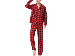 Laxiscreed Conjunto De Pijama Natal Para Crianças E Família Com Estampa De Árvore Em Malha Vermelha