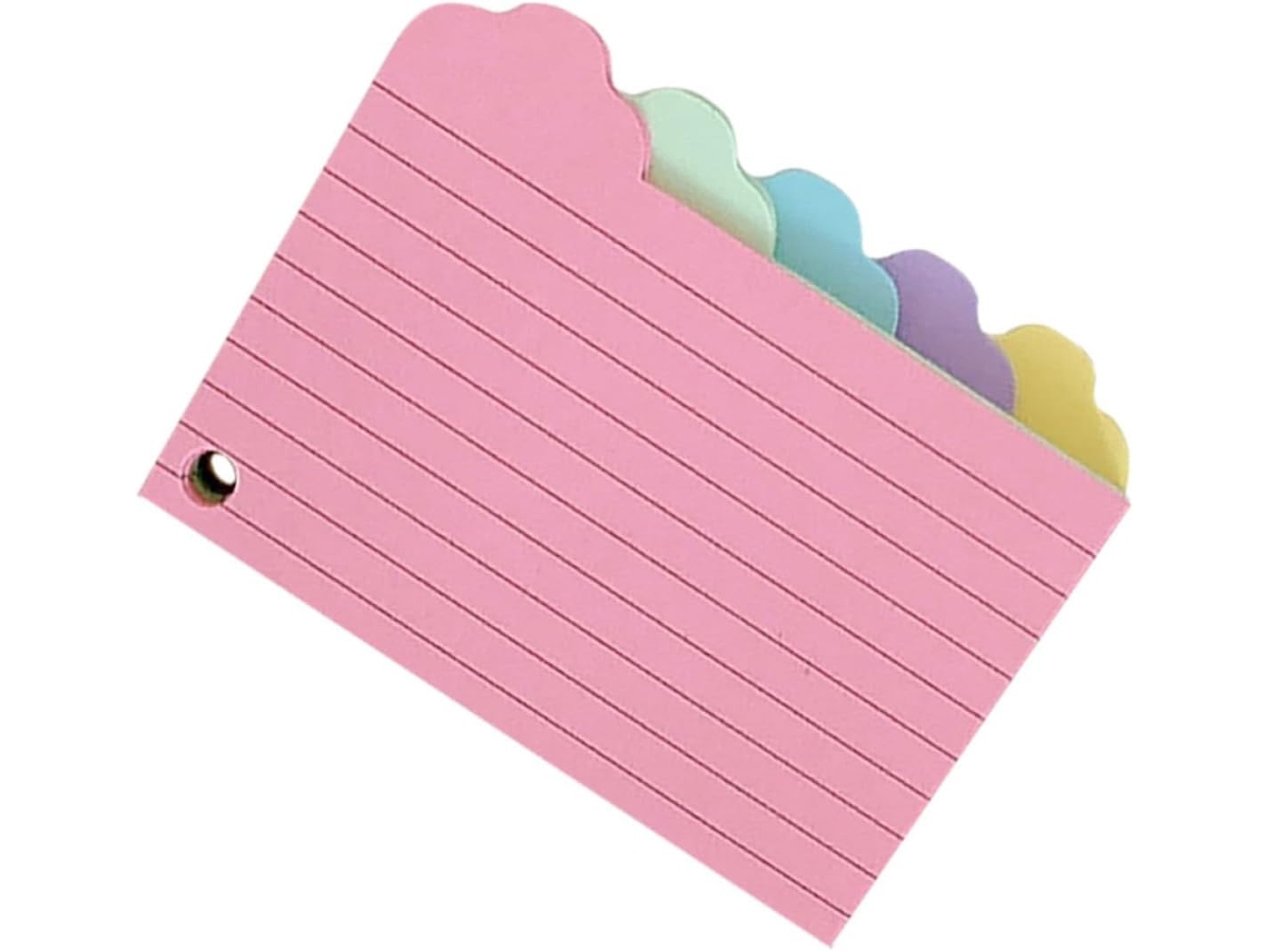 Bloco de notas adesivas em formato de nuvem com 125 folhas, design elegante e escrita suave.