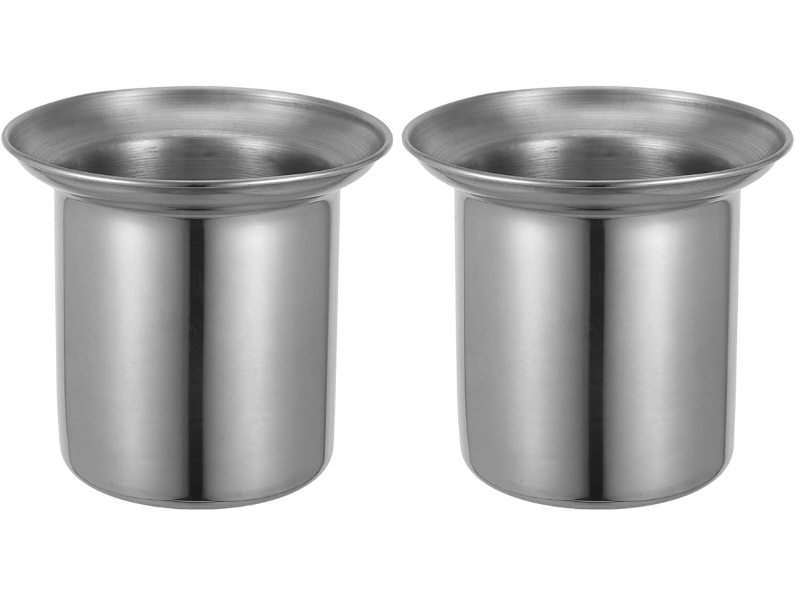 Conjunto de 2 Suportes para Escova Vaso Sanitário em Aço Inoxidável com Orifício Drenagem, CHABERLU