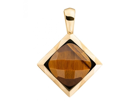 Pendente Olho De Tigre Banhado A Ouro Spg32 G09 Sparkling