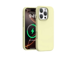 (amarelo Claro, Para Iphone 16 Plus) Capa De Celular Magnética Em Silicone Líquido Para Iphone, Cor Sólida E Simples.