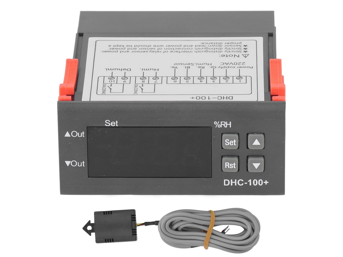 Controlador De Umidade Digital Com Tela De Led Para Desumidificação E Umidificação 220vac
