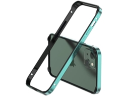 Capa Bumper Dual para iPhone 13 pro max VEANXIN Alumínio Verde