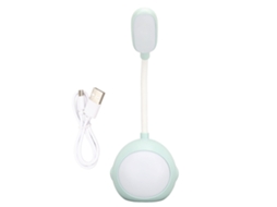Lâmpada de Escritório Led Pequena Luz Suave Protectora de Olhos para Estudo Crianças Estudantes Usb Recarregável Verde