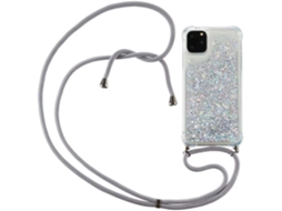 Correia Líquida Colar Areia para iPhone 11 Pro HONGWE. Anti-Choque Transparente