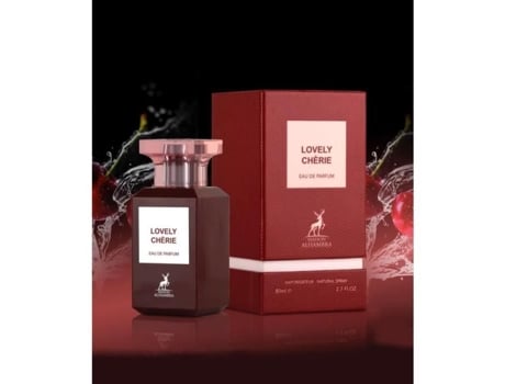 Eau De Parfum Lovely Chèrie 80ml De Alhambra Arabian Fragrance Of Dubai For Women Of Black Cherry, Morello Cherry, Amber Business Square