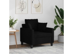 Vidaxl Poltrona 60 Cm Tecido Preto