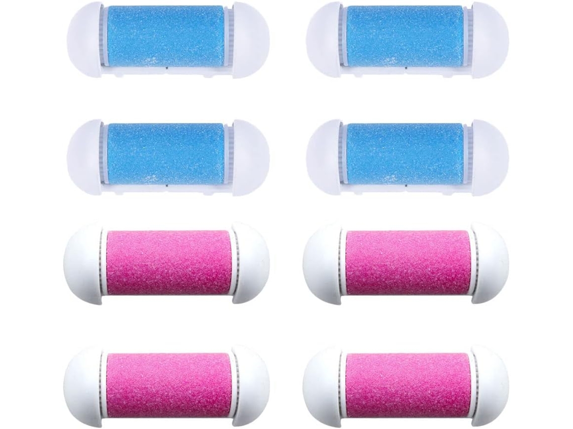 Conjunto de 8 cabeças de rolo de reposição para lixadeira de pedicure, removedor de acessórios.