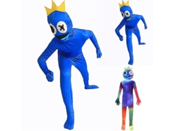 Disfraz De Cosplay Rainbow Friends Para Niños De 4-9 Años Traje De Halloween Jumpsuit Fiesta Regalo 5-6 Anos Azul