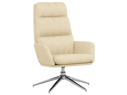 Relaxing Chair, Relaxing Chairs Vidaxl Creme Tecido