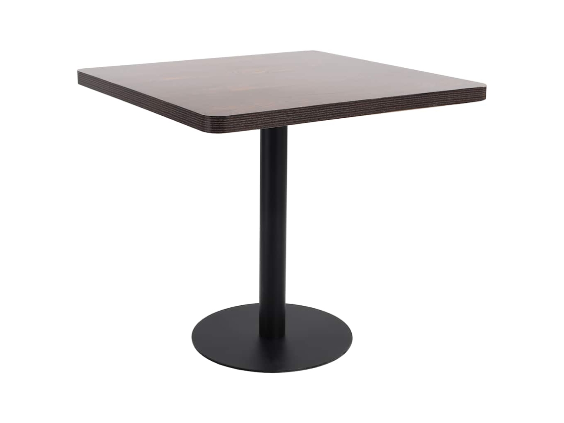 Vidaxl Mesa Bistrô 80x80 Cm Mdf Castanho-escuro