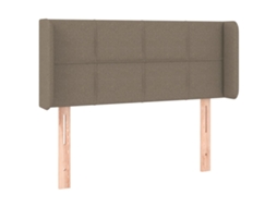 Cabeceira de Cama com Abas Tecido Cinzento Acastanhado MAISON EXCLUSIVE (103x16x78 cm)