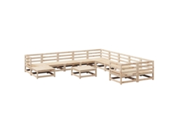 Conjunto de 12 Sofás de Jardim Madeira de Pinho Maciço MAISON EXCLUSIVE
