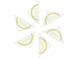Réguas Triangulares Multifuncionais Com Números Nítidos, Conjunto De