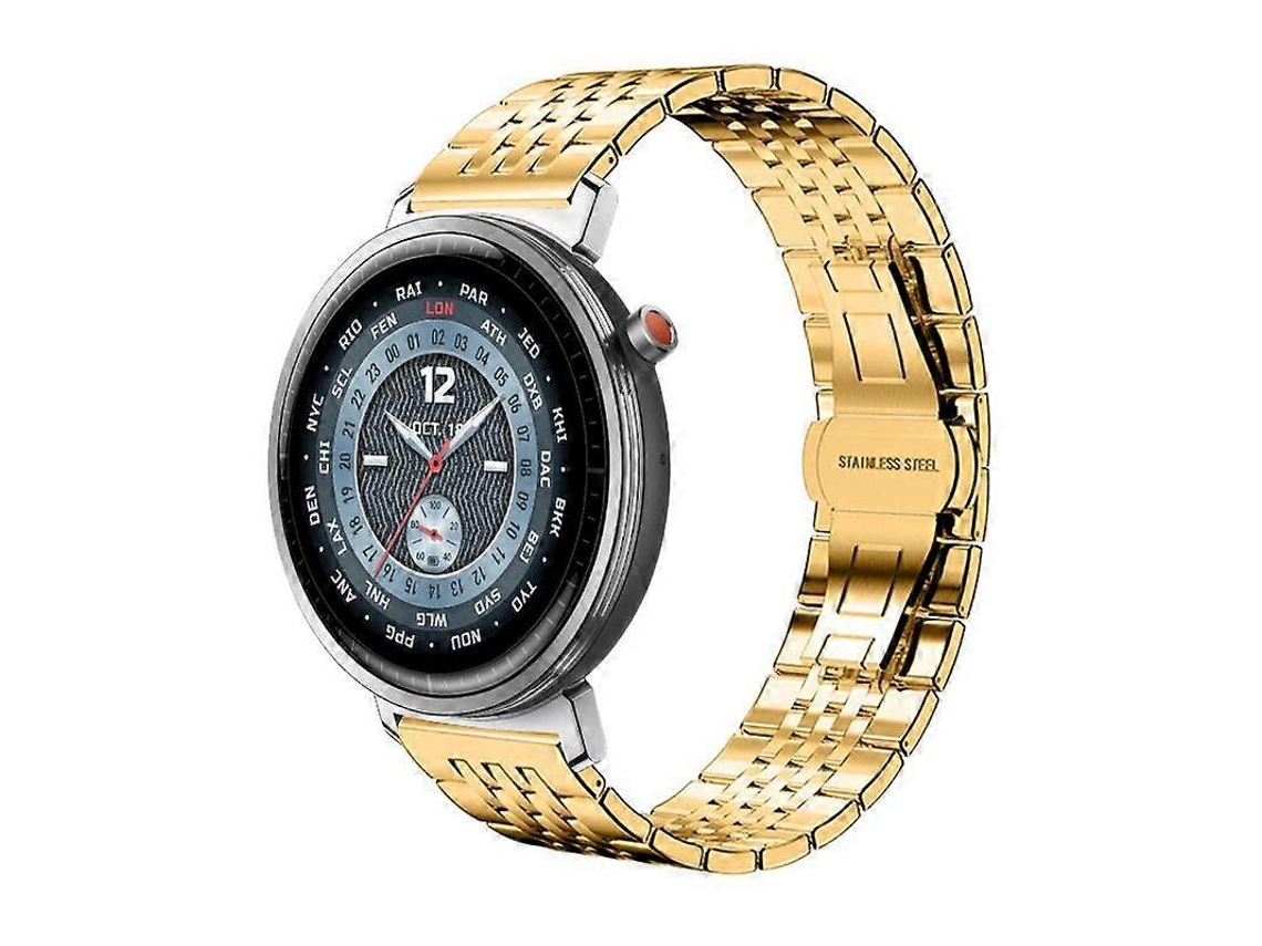 Pulseira De Relógio Xdfind Em Aço Inoxidável Maciço Com Sete Contas