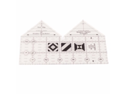 Régua de Corte Transparente Acrílico 45/60/90 Graus com Malha Anti deslizante para Costura e Patchwork