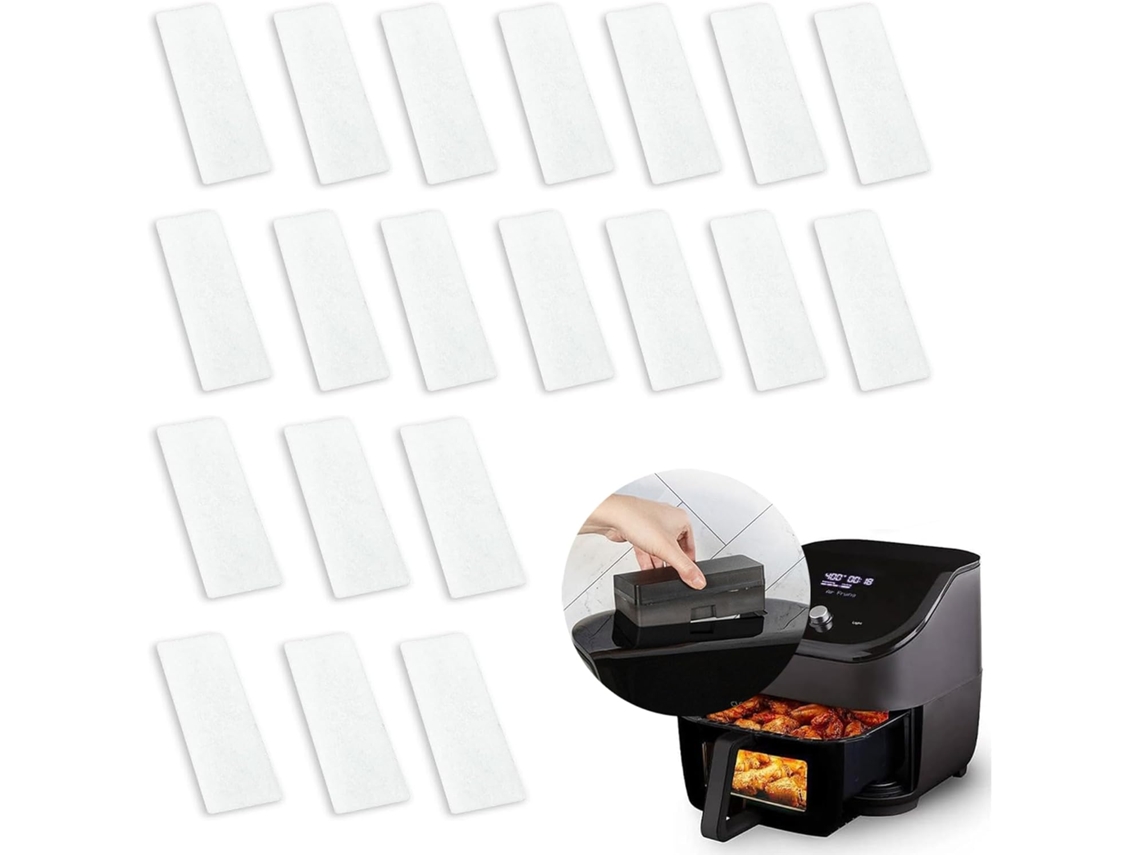 Pacote Com 20 Filtros De Reposição Para A Fritadeira Elétrica Vortex Plus De 6qt Com Clearcook E Odorerase