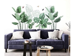 Adesivos Muraux 3d Grama Verde Fresca Adesivos De Pvc Muraux Fita Decoração Mural Mural Folhas De Palmeira Mural Para Sala De Estar R Bathr E Cozinha