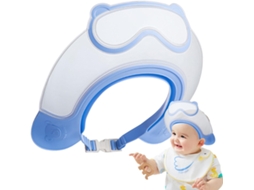 Touca De Banho Infantil Com Protetor Ocular – Ajustável E Impermeável | Viseira Para Lavar O Cabelo, Protege Os Olhos E